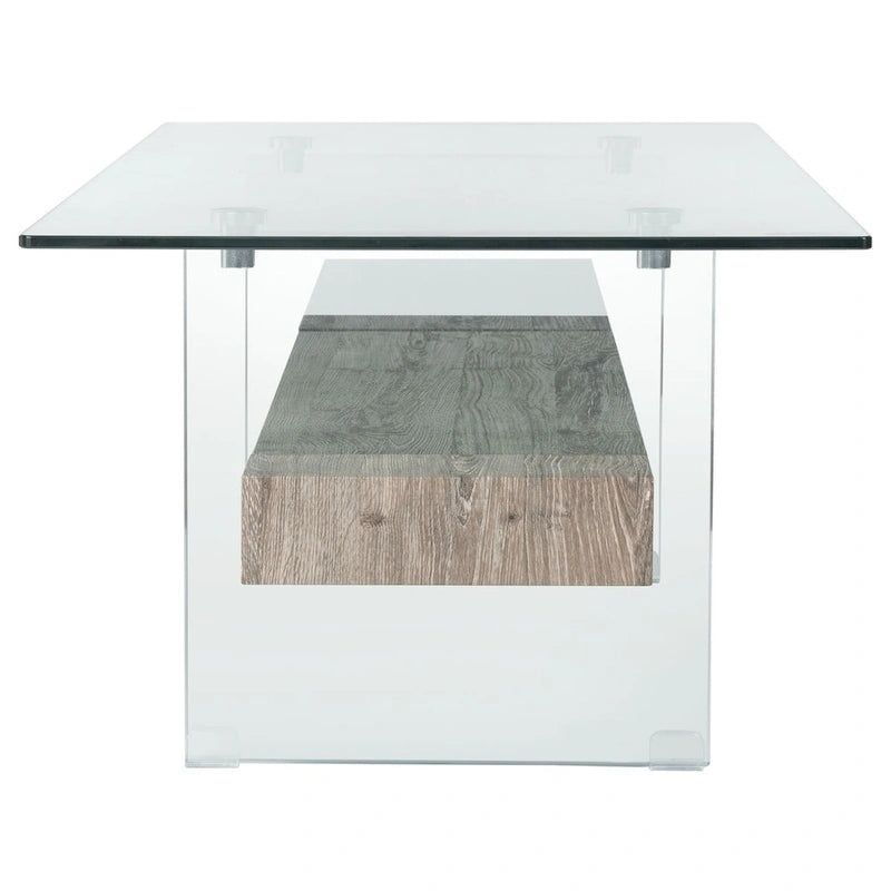 Table basse moderne en verre - 43,3 x 23,6 x 16,5
