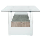 Table basse moderne en verre - 43,3 x 23,6 x 16,5