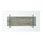 Table basse moderne en verre - 43,3 x 23,6 x 16,5
