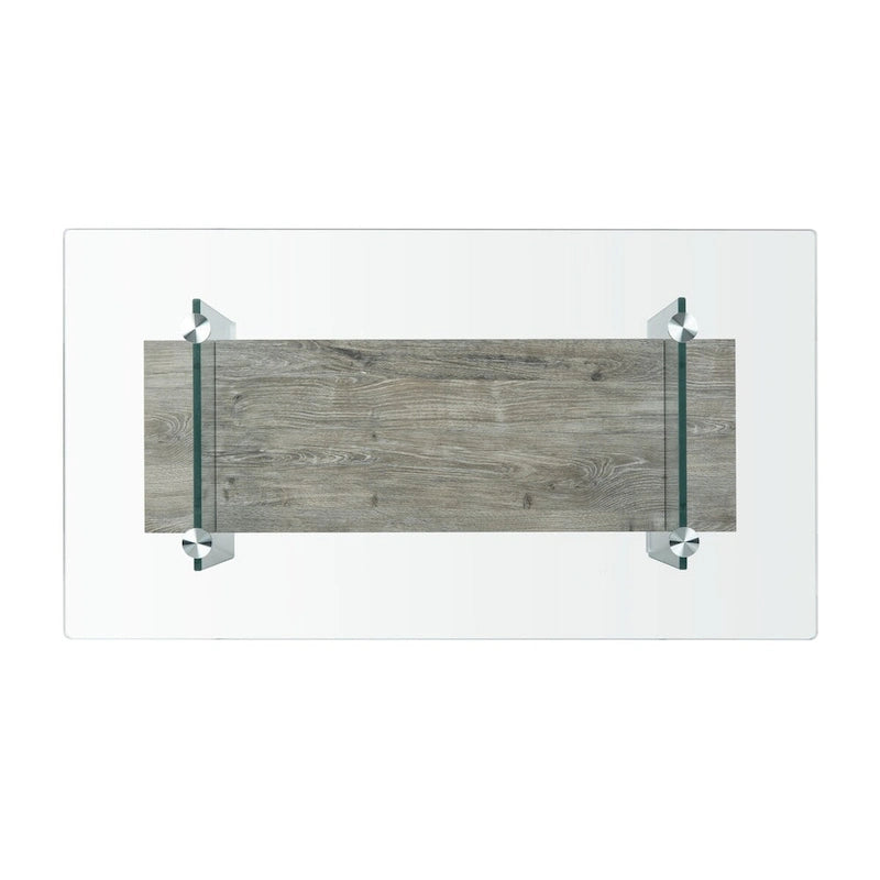 Table basse moderne en verre - 43,3 x 23,6 x 16,5