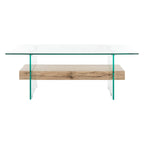 Table basse moderne en verre - 43,3 x 23,6 x 16,5