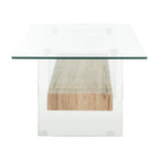 Table basse moderne en verre - 43,3 x 23,6 x 16,5