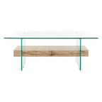 Table basse moderne en verre - 43,3 x 23,6 x 16,5