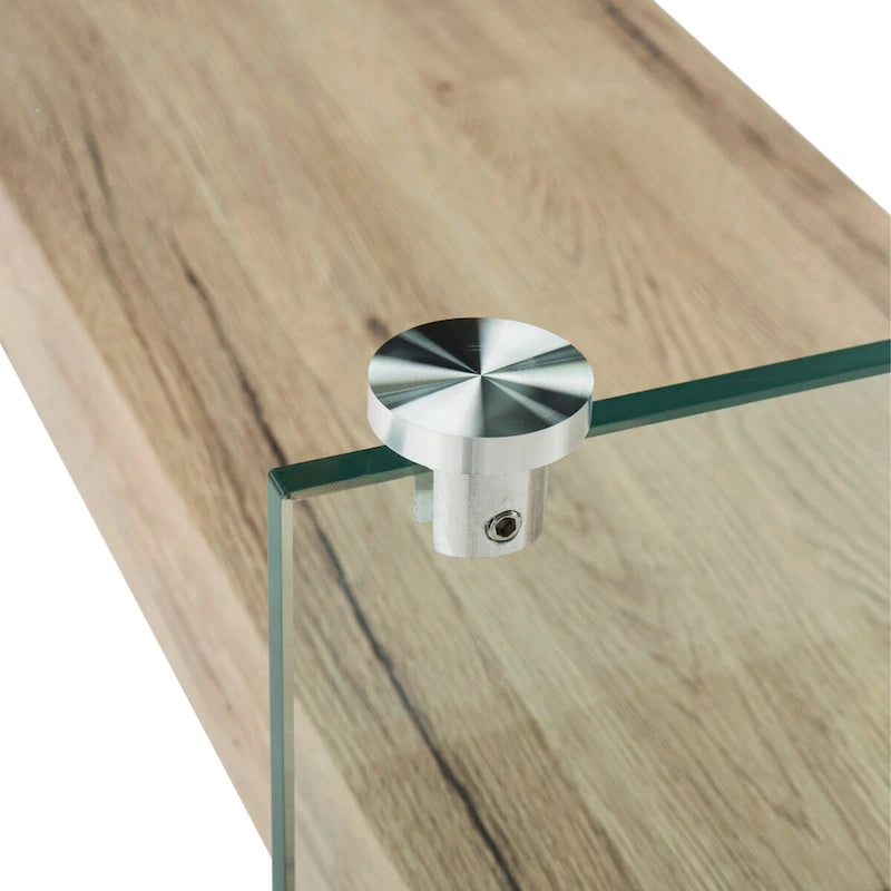Table basse moderne en verre - 43,3 x 23,6 x 16,5