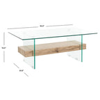 Table basse moderne en verre - 43,3 x 23,6 x 16,5