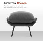 Fauteuil d'appoint Leathaire avec pouf