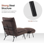 Fauteuil d'appoint Leathaire avec pouf