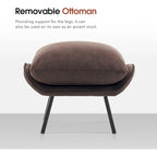 Fauteuil d'appoint Leathaire avec pouf