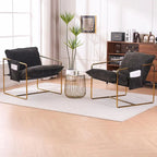 Fauteuils suspendus rembourrés avec pochettes latérales, structure métallique