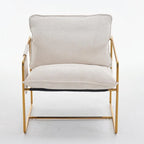 Fauteuils suspendus rembourrés avec pochettes latérales, structure métallique