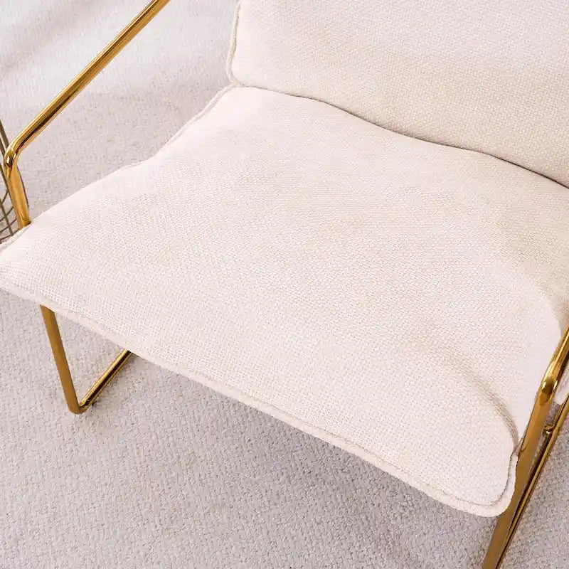 Fauteuils suspendus rembourrés avec pochettes latérales, structure métallique