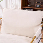 Fauteuils suspendus rembourrés avec pochettes latérales, structure métallique