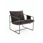 Fauteuils suspendus rembourrés avec pochettes latérales, structure métallique