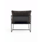 Fauteuils suspendus rembourrés avec pochettes latérales, structure métallique