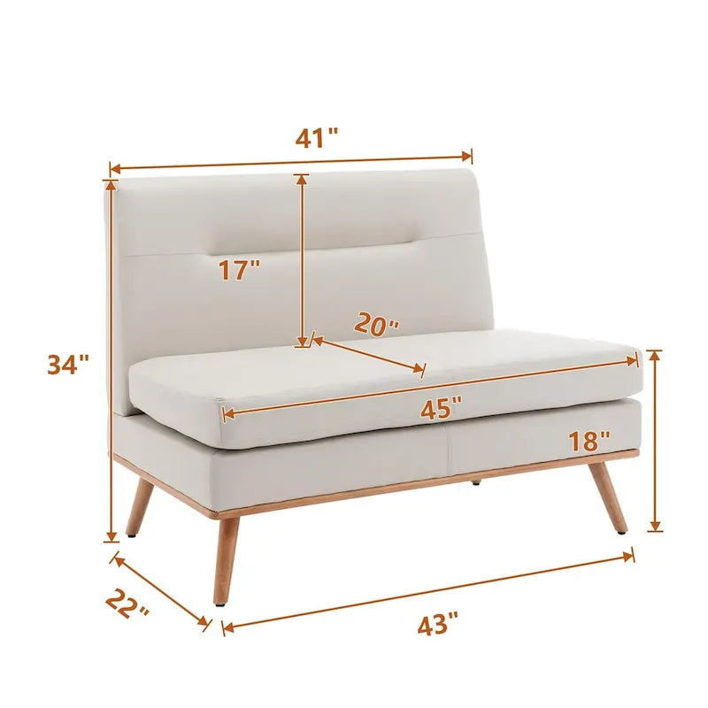 Canapé Causeuse, Petit Canapé Moderne Confortable pour Chambre et Salon, Petite Causeuse pour Petits Espaces, Montage Facile