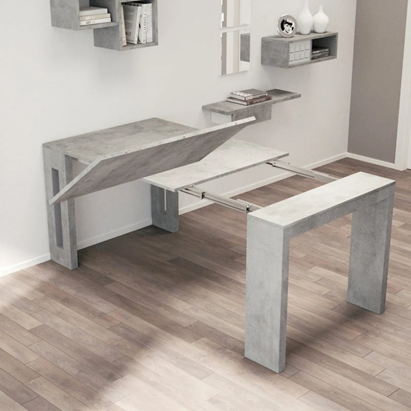 Console extensible moderne Table à manger - 31,5 L x 17,5 P x 30 H ( Ext: 17,5 - 73 L )