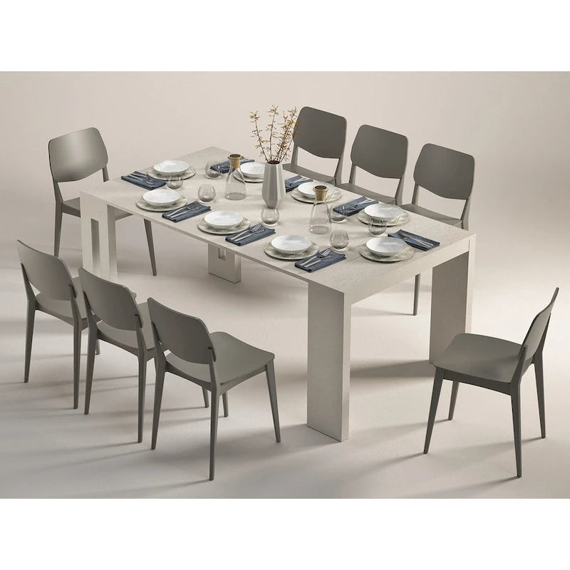 Console extensible moderne Table à manger - 31,5 L x 17,5 P x 30 H ( Ext: 17,5 - 73 L )