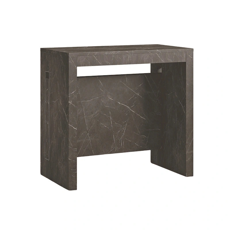 Console extensible moderne Table à manger - 31,5 L x 17,5 P x 30 H ( Ext: 17,5 - 73 L )
