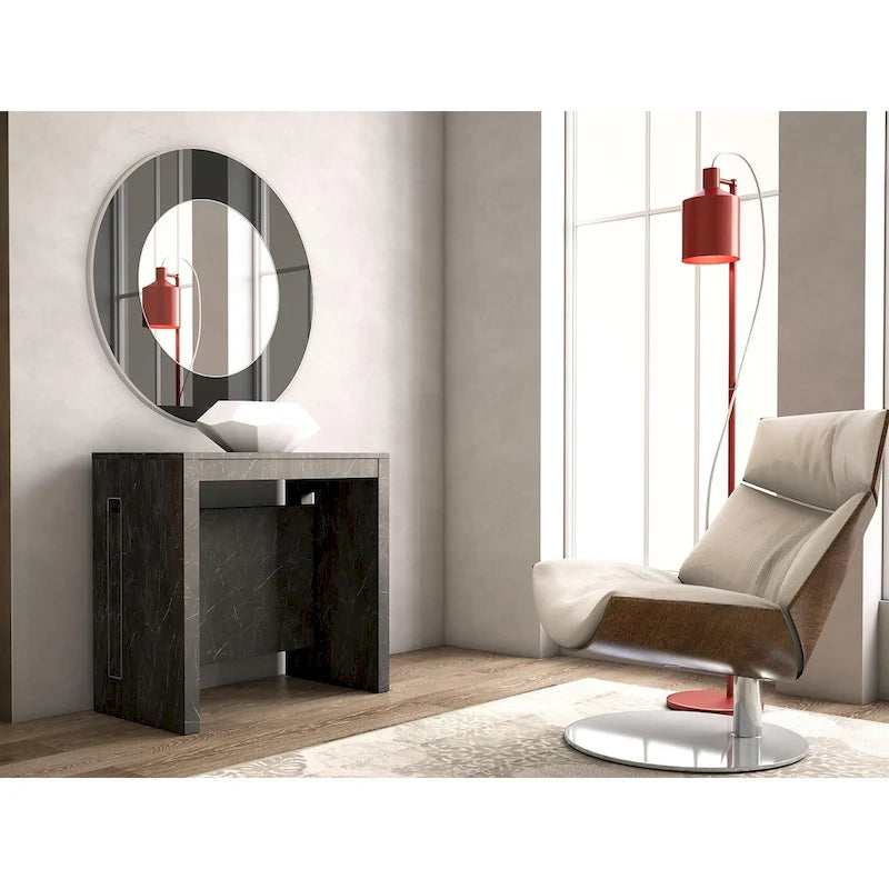 Console extensible moderne Table à manger - 31,5 L x 17,5 P x 30 H ( Ext: 17,5 - 73 L )
