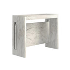 Console extensible moderne Table à manger - 31,5 L x 17,5 P x 30 H ( Ext: 17,5 - 73 L )