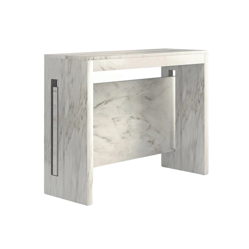 Console extensible moderne Table à manger - 31,5 L x 17,5 P x 30 H ( Ext: 17,5 - 73 L )