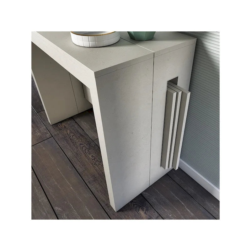 Console extensible moderne Table à manger - 31,5 L x 17,5 P x 30 H ( Ext: 17,5 - 73 L )