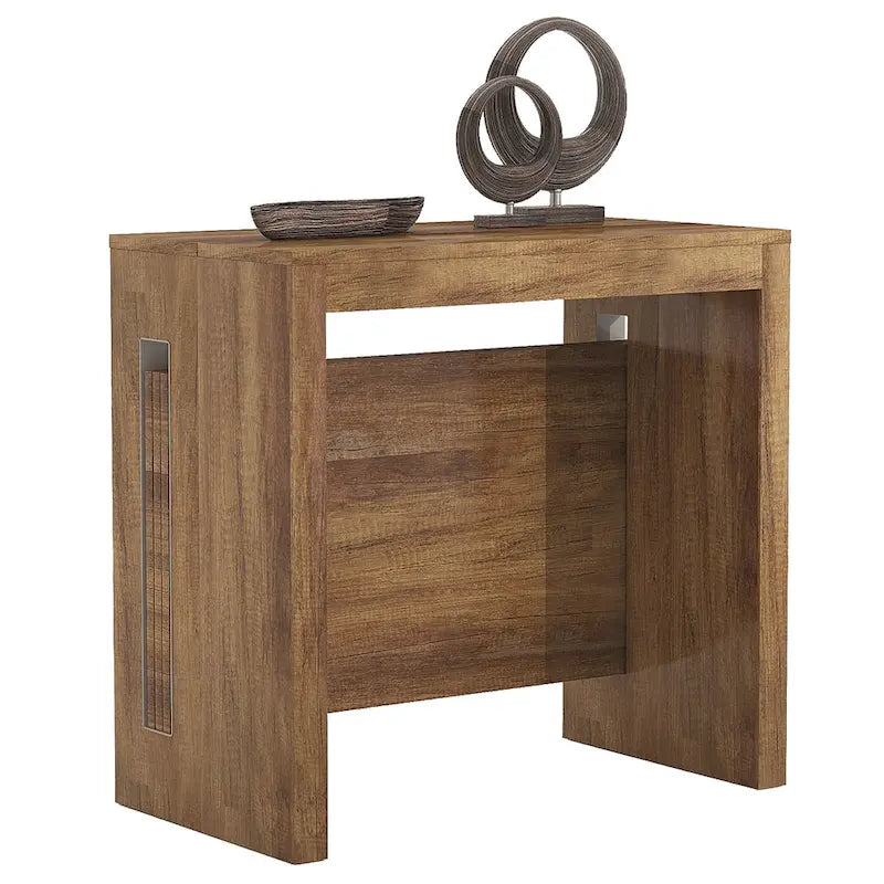 Console extensible moderne Table à manger - 31,5 L x 17,5 P x 30 H ( Ext: 17,5 - 73 L )