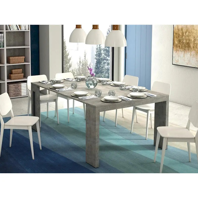 Console extensible moderne Table à manger - 31,5 L x 17,5 P x 30 H ( Ext: 17,5 - 73 L )