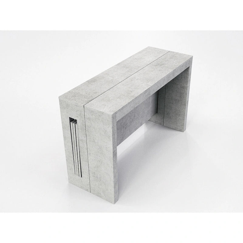 Console extensible moderne Table à manger - 31,5 L x 17,5 P x 30 H ( Ext: 17,5 - 73 L )