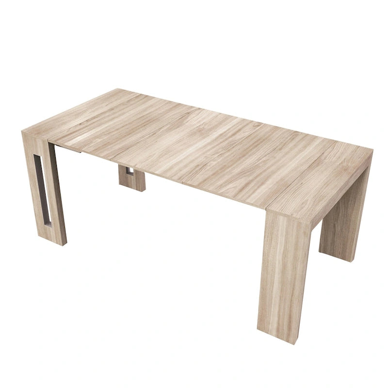 Console extensible moderne Table à manger - 31,5 L x 17,5 P x 30 H ( Ext: 17,5 - 73 L )