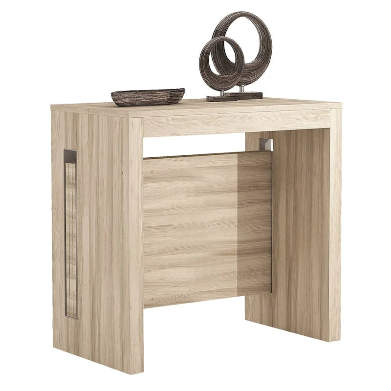 Console extensible moderne Table à manger - 31,5 L x 17,5 P x 30 H ( Ext: 17,5 - 73 L )