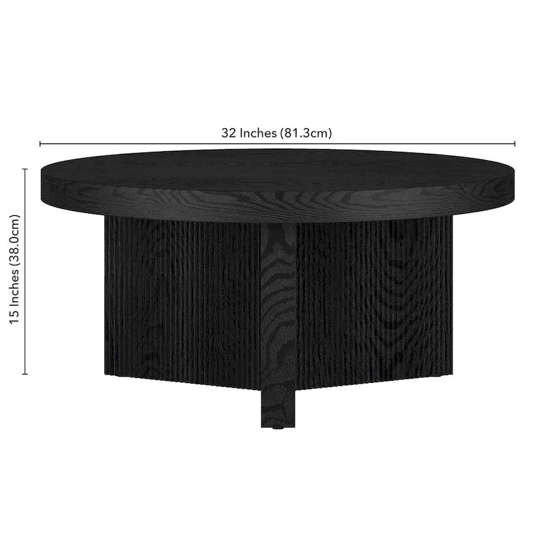 Table basse ronde de 32 pouces de large
