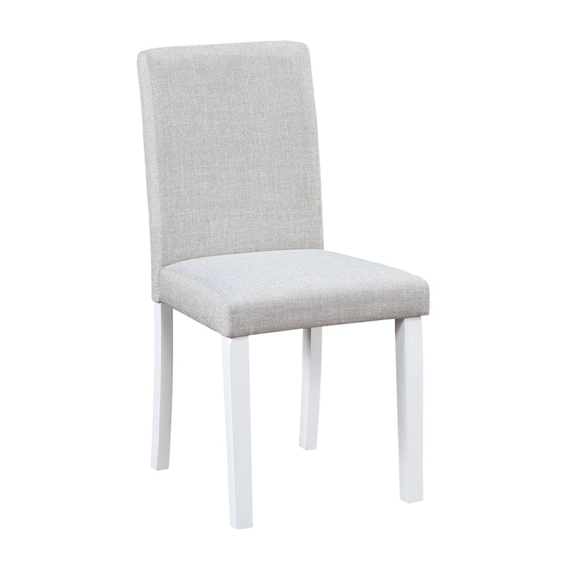 Table de salle à manger en bois avec plateau rectangulaire et 4 chaises rembourrées