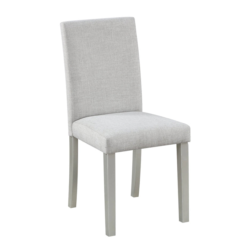 Table de salle à manger en bois avec plateau rectangulaire et 4 chaises rembourrées