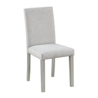 Table de salle à manger en bois avec plateau rectangulaire et 4 chaises rembourrées