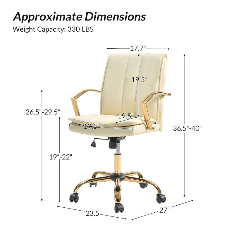 Fauteuil de bureau à bascule moderne en cuir avec base métallique