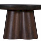 Table basse piédestal ronde en bois de 31 po
