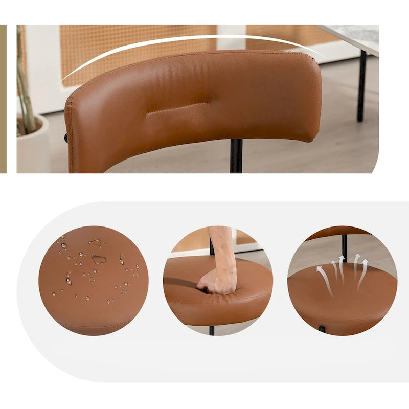 Chaises de salle à manger de cuisine du milieu du siècle moderne