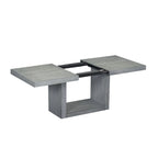Table à manger contemporaine sur pied extensible de 198 cm