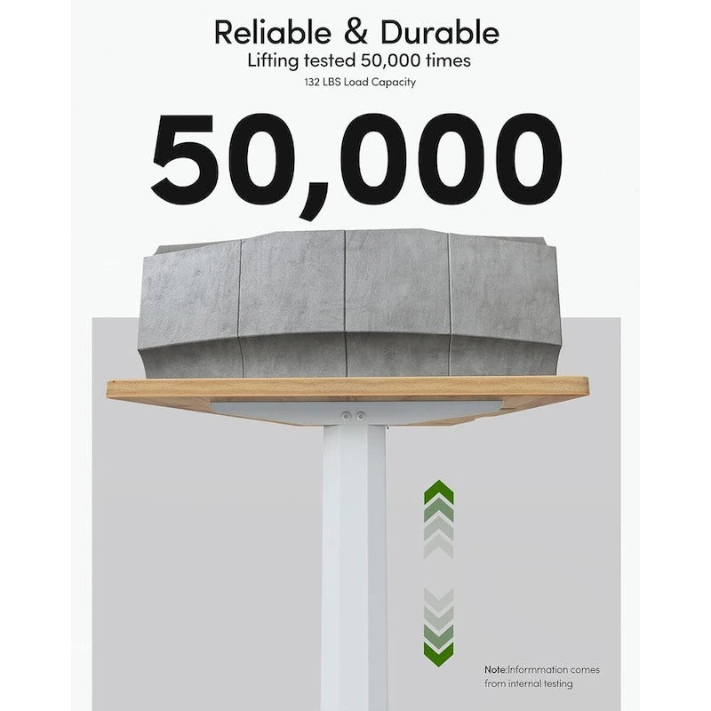 Table de bureau réglable en hauteur électrique pour la maison, bureau assis-debout avec plateau épissé