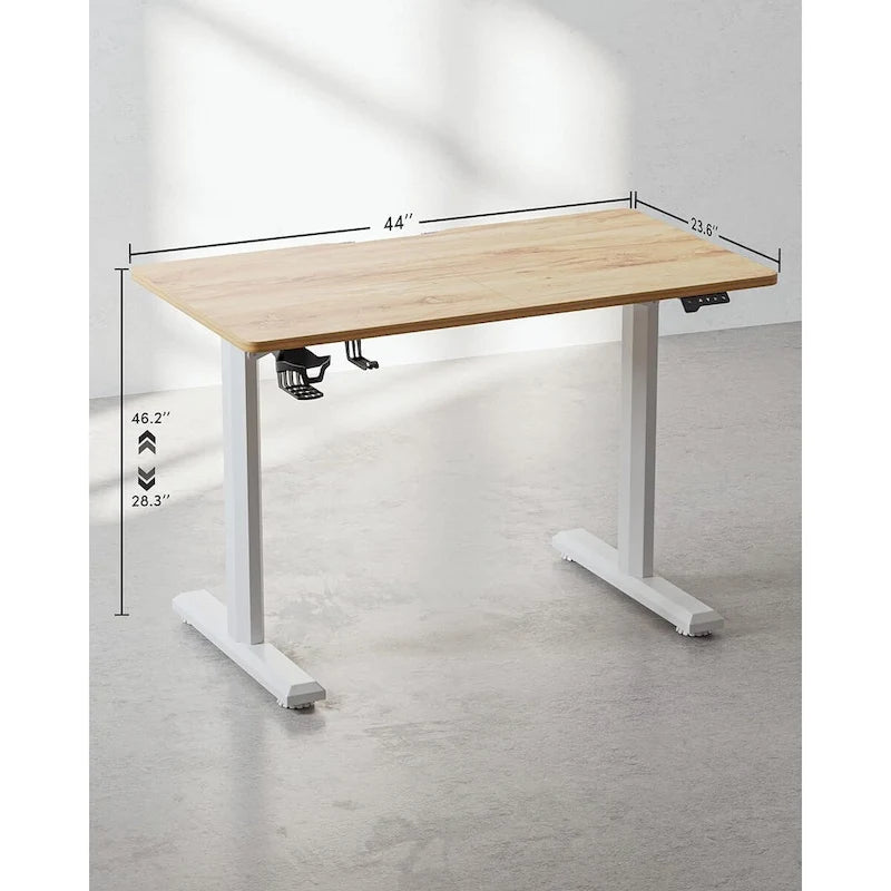 Table de bureau réglable en hauteur électrique pour la maison, bureau assis-debout avec plateau épissé