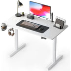 Table de bureau réglable en hauteur électrique pour la maison, bureau assis-debout avec plateau épissé