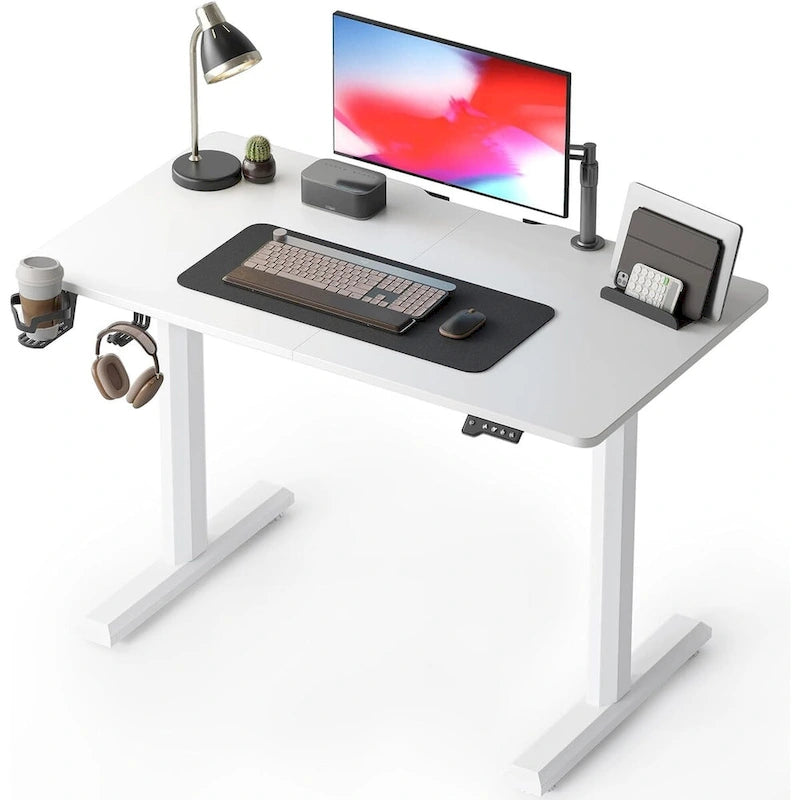 Table de bureau réglable en hauteur électrique pour la maison, bureau assis-debout avec plateau épissé