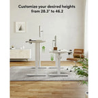 Table de bureau réglable en hauteur électrique pour la maison, bureau assis-debout avec plateau épissé