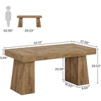 Bureau de direction 55 pouces pour bureau à domicile, bureau d'ordinateur en bois, poste de travail professionnel